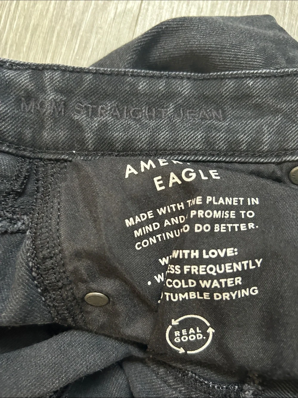 American Eagle Outfitters Distressed Mom Straight Jean